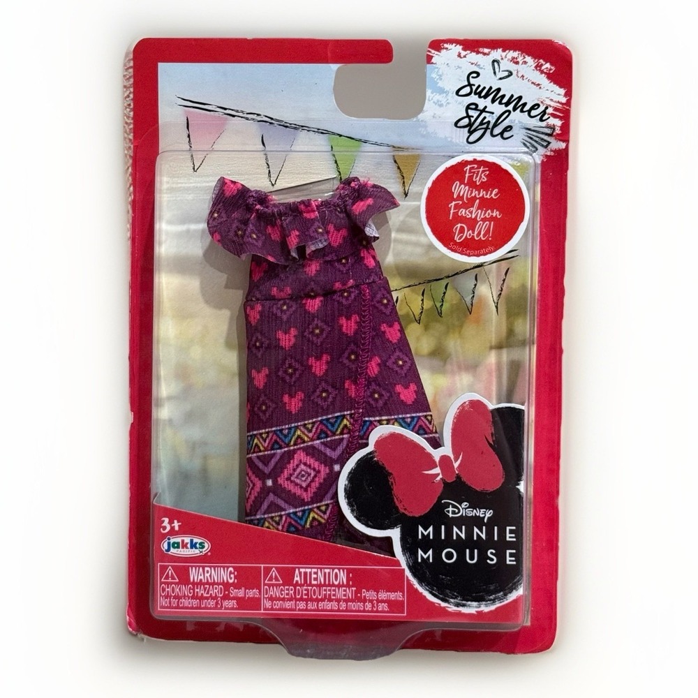 Jakks Pacific Disney Minnie Mouse Summer Style Outfit for Doll NEW/SEALED